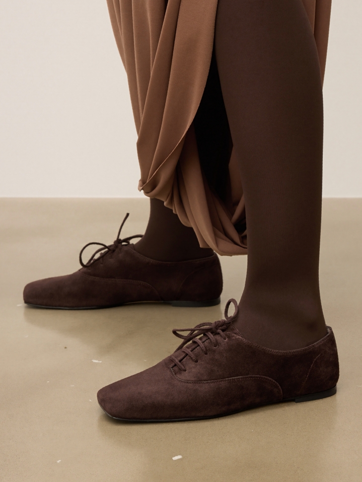 Ciemnobrązowe półbuty z niską cholewką KS LORIENT