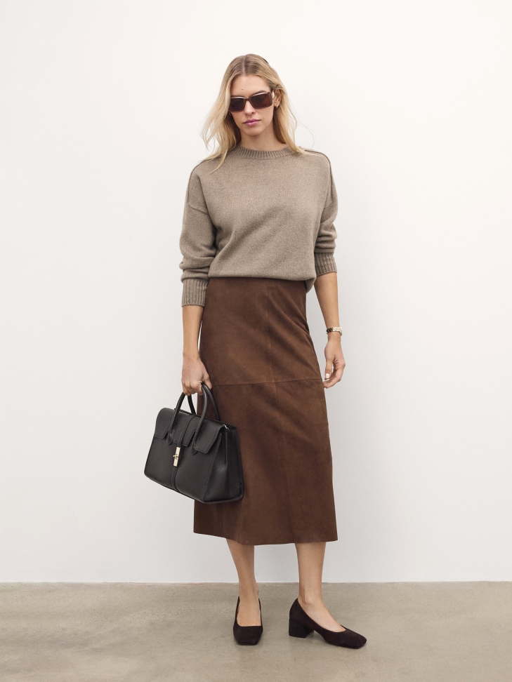 Brązowe zamszowe czółenka SOMILE