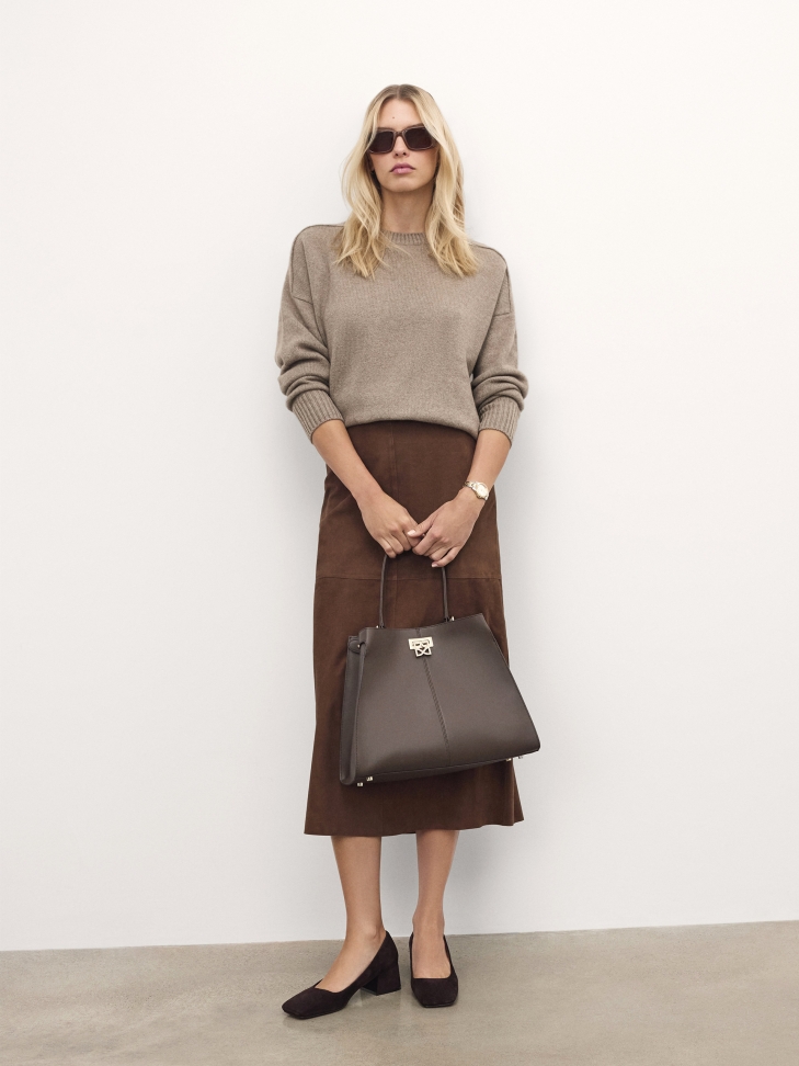 Brązowe zamszowe czółenka SOMILE