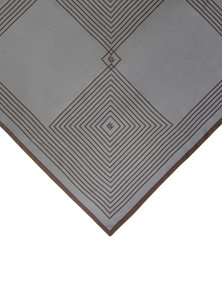 Szara apaszka gawroszka z jedwabiu ALVIDA