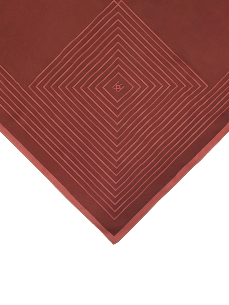 Bordowa apaszka z jedwabiu  ALVIDA