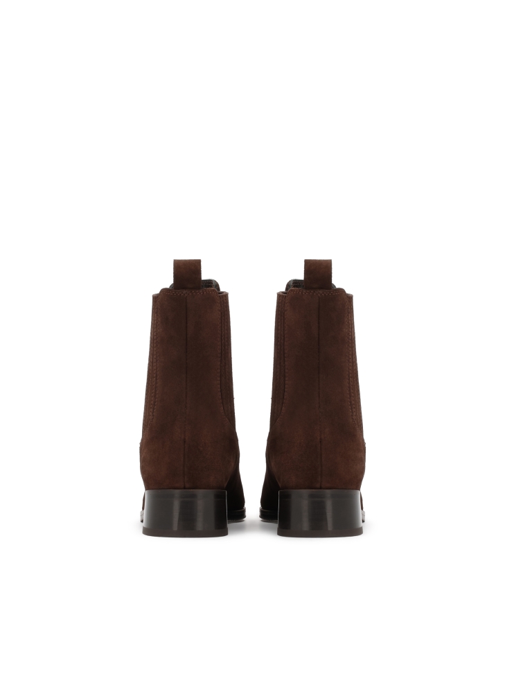 Brązowe sztyblety z zamszowej skóry SIRIN