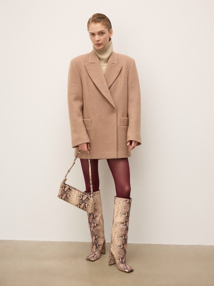 Torebka z tłoczonej skóry w wężowy wzór KS LINDE