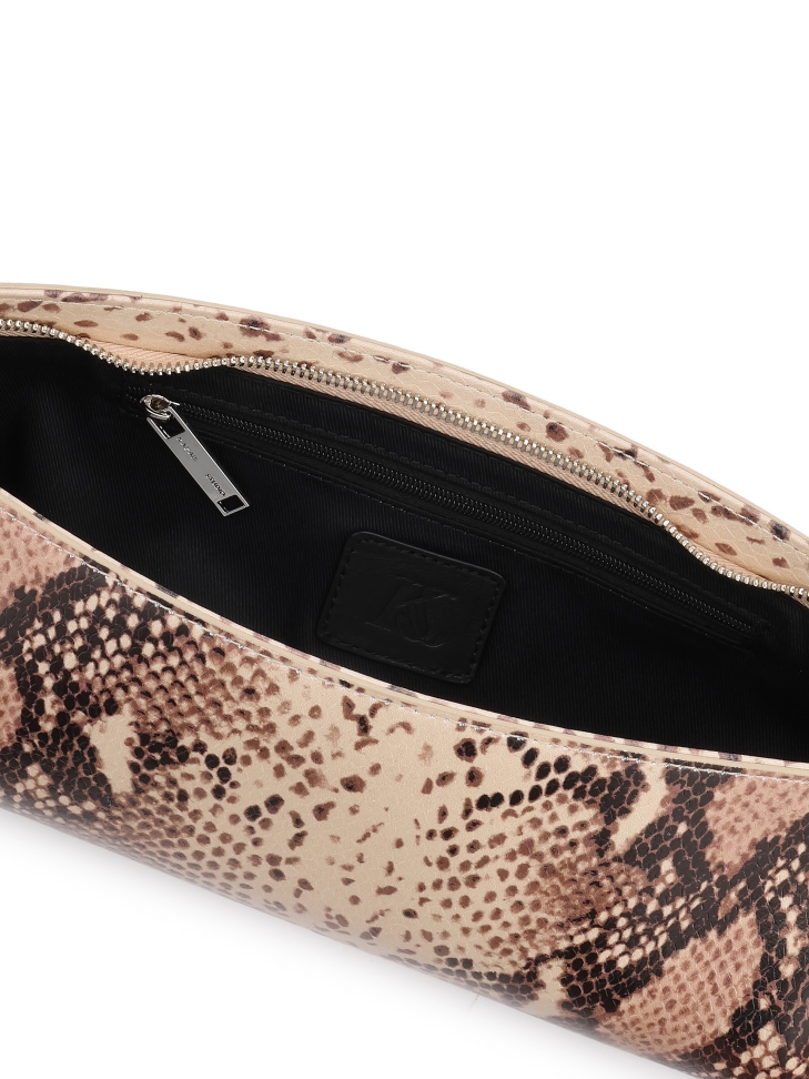 Torebka z tłoczonej skóry w wężowy wzór KS LINDE