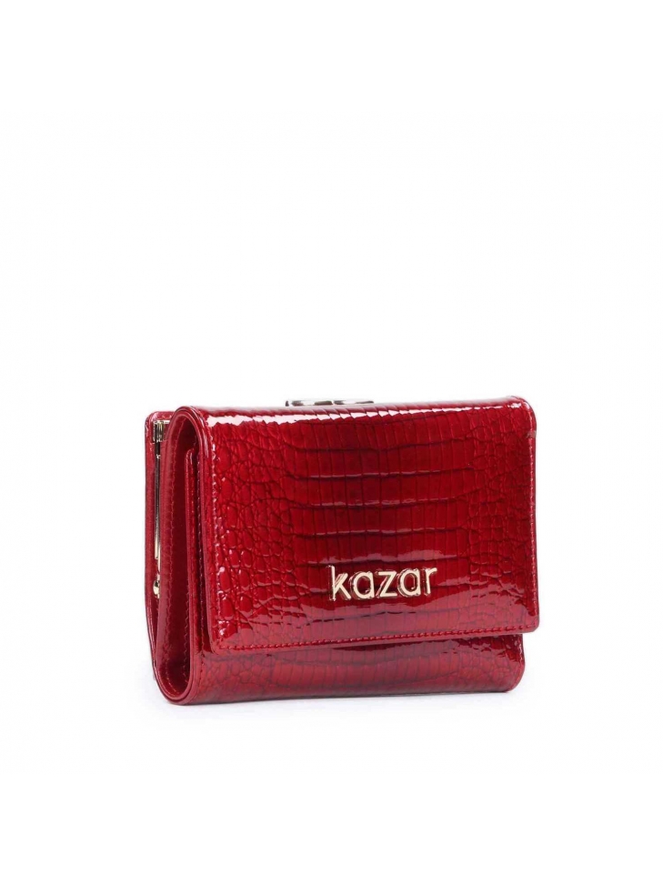Czerwony portfel damski ASA